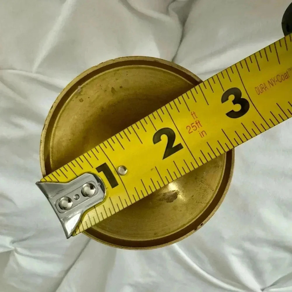 Vintage Brass Etched Taper Candlestick MCM 80’s 90’s Decor Cottagecore Granny - Picture 11 of 12